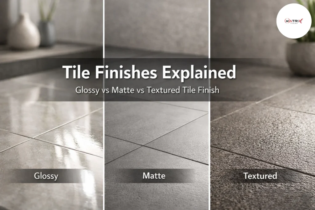 Tile Finishes Explained: Glossy vs Matte vs Textured Tiles